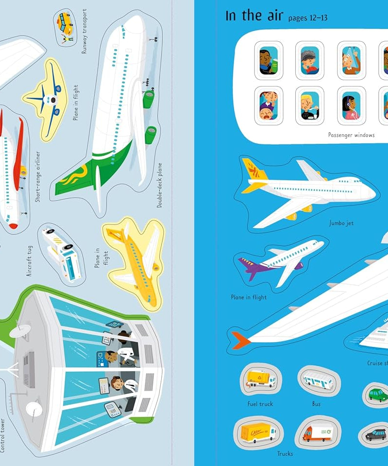 Usborne Travel Sticker Book - Airport and Airplanes