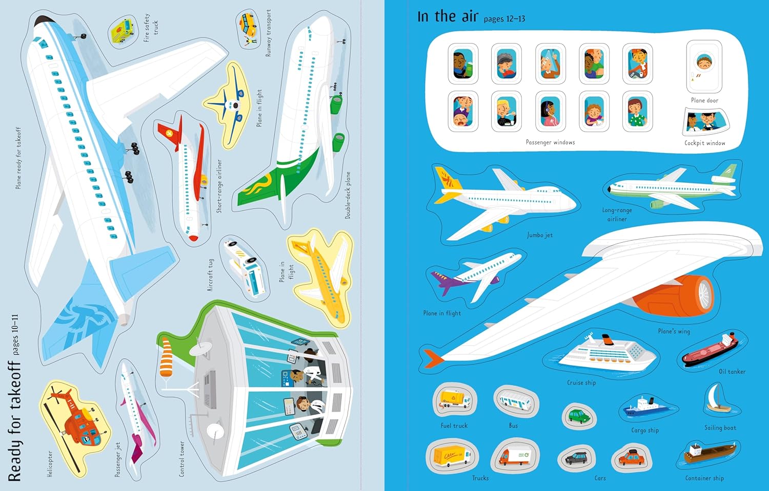 Usborne Travel Sticker Book - Airport and Airplanes
