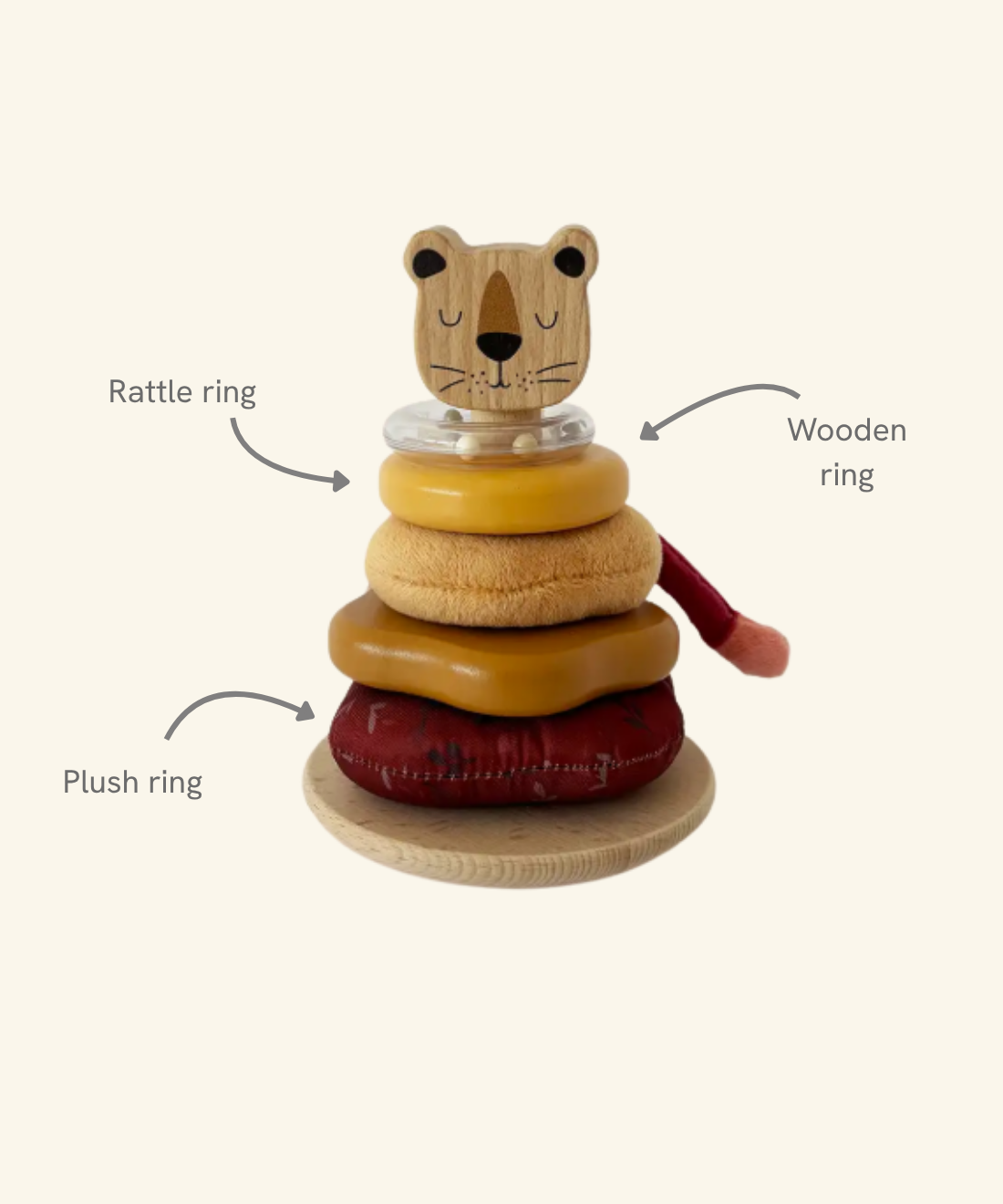Sensory Lion Stacking Ring