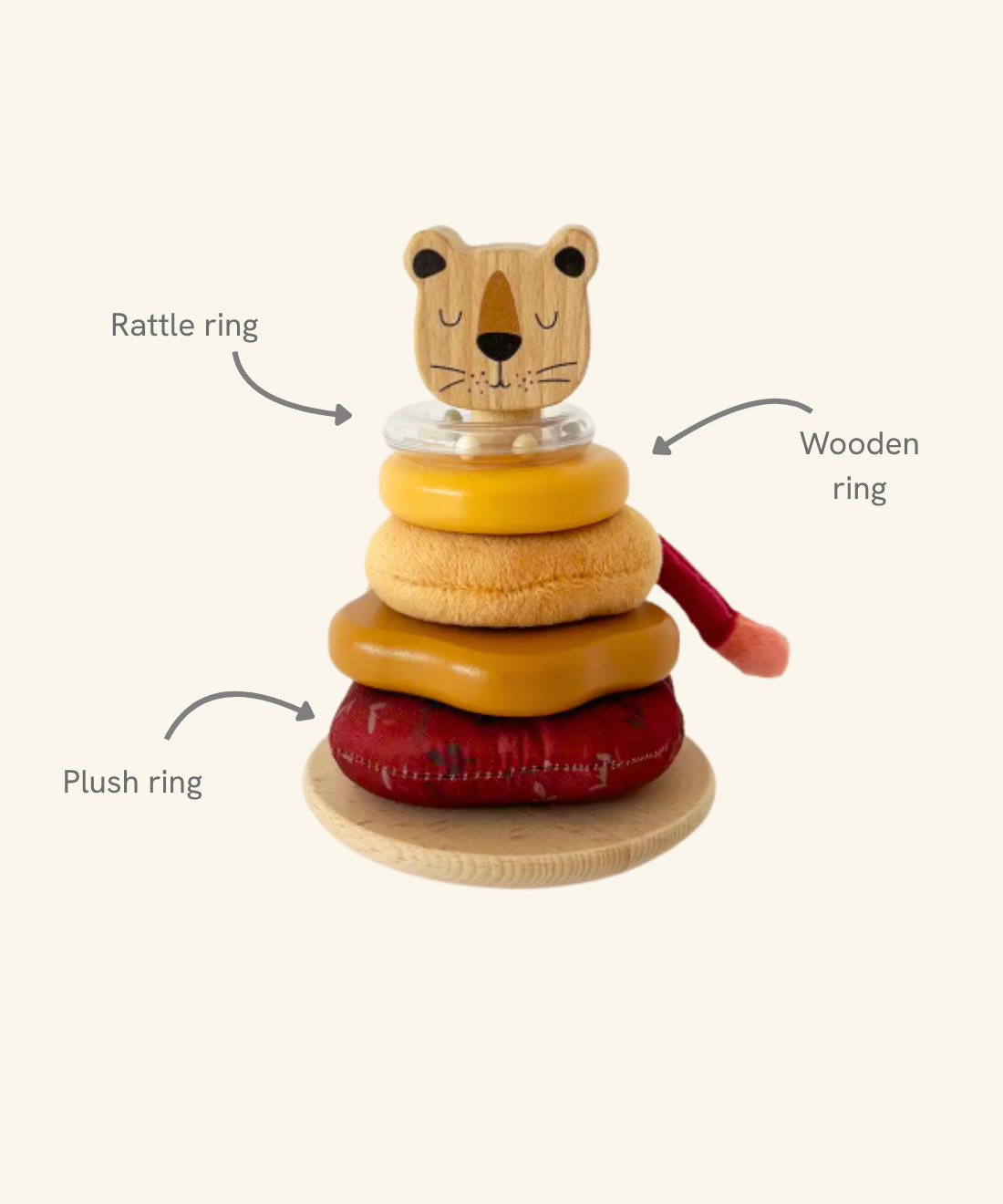 Sensory Lion Stacking Rings