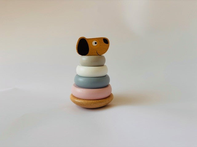 Wooden stacking rings